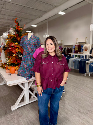 Dixie Top- Howdy Maroon