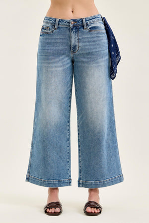 ALEXIS JUDY BLUE ANKLE WIDE DENIM