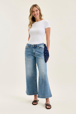 ALEXIS JUDY BLUE ANKLE WIDE DENIM
