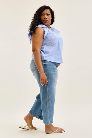 ALEXIS JUDY BLUE ANKLE WIDE DENIM