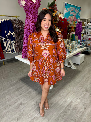 JENNIFER RUST FLORAL DRESS