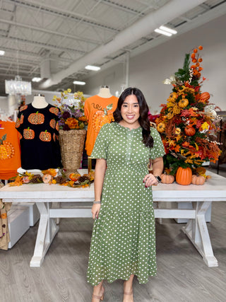 AMBER POLKA DOT DRESS