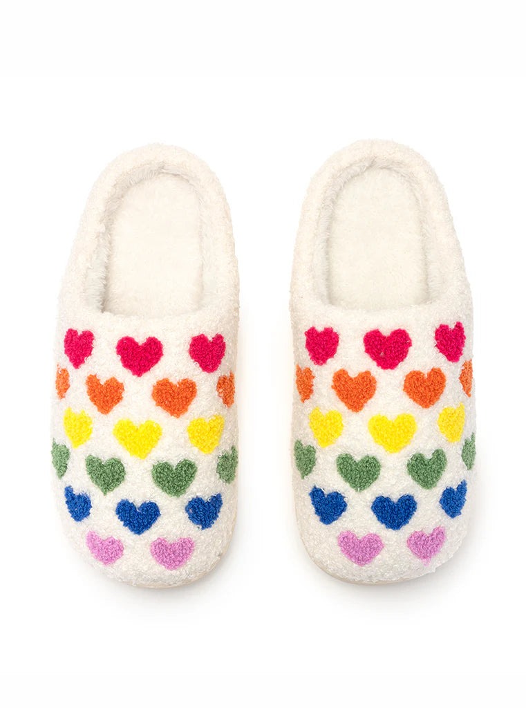 RAINBOW HEART SLIPPERS