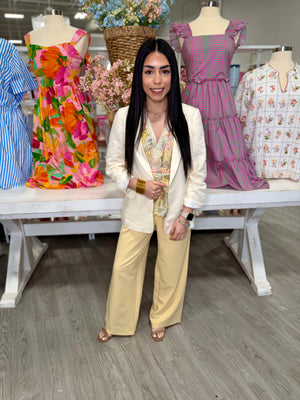 MIA BUTTER YELLOW TROUSER PANTS