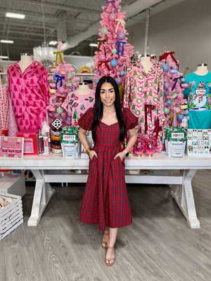 MARIBETH PLAID DRESS