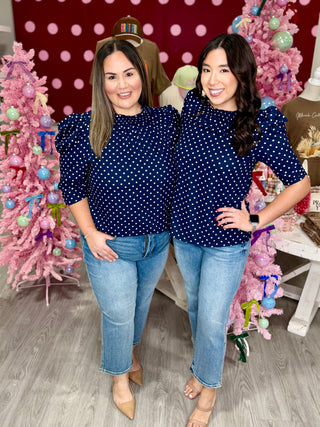 AMINA POLKA DOT TOP