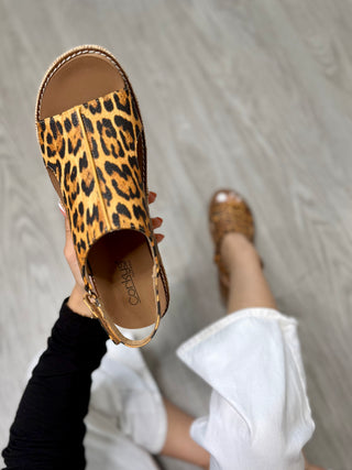 Corky's Leopard Carley Sandals