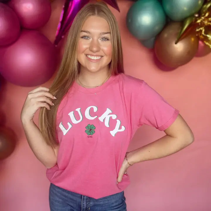 LUCKY PINK GRAPHIC TEE