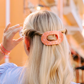 Flat Round Hair Clip | Small | Dreamsicle