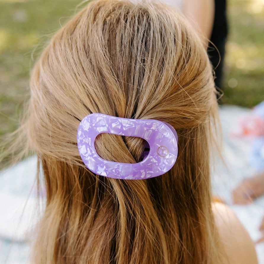 Flat Round Hair Clip | Small | Lavender Mist