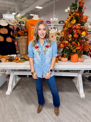 Sutton Top- Denim