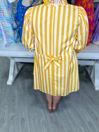 IRMA YELLOW STRIPE DRESS