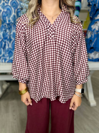 CARRIE GINGHAM TOP