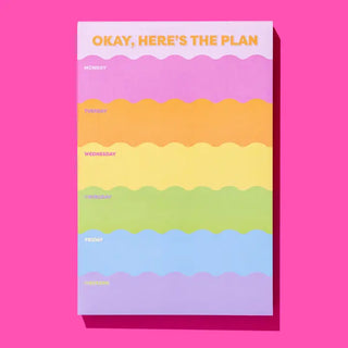 Weekly List Pad - "Okay, Here's the Plan" - 100 Sheets