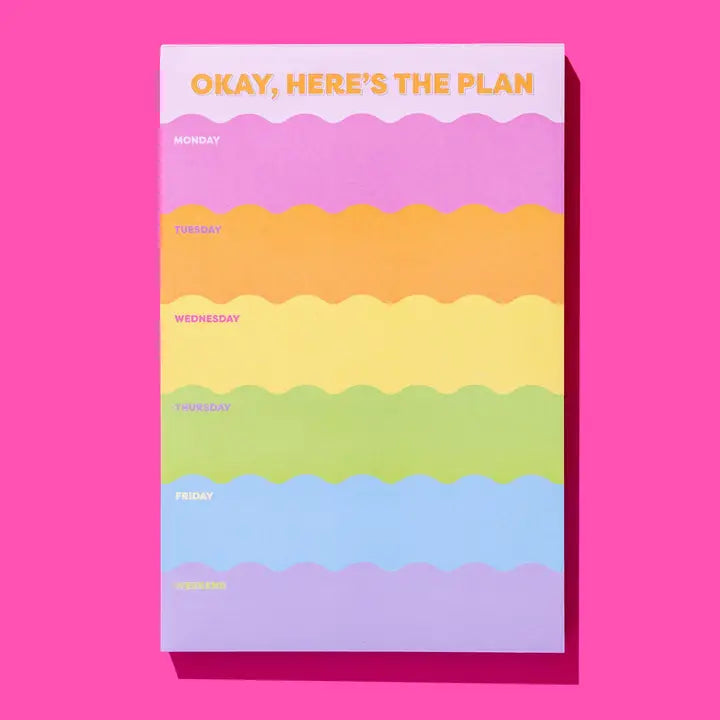 Weekly List Pad - "Okay, Here's the Plan" - 100 Sheets