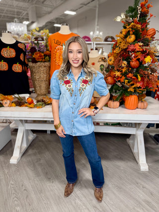 Sutton Top- Denim