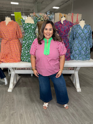 ANGELINA GINGHAM TOP