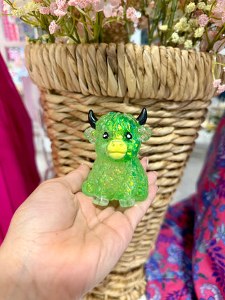 HIGHLAND COW GLITTER SQUISHY