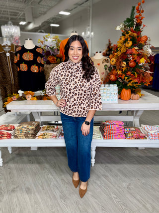 SHELLY LEOPARD TOP