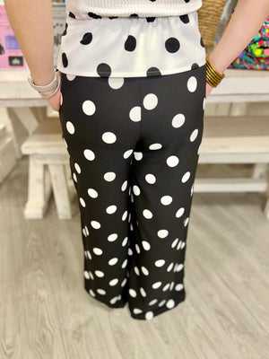 LORENA Polka Dot Wide Leg Pants