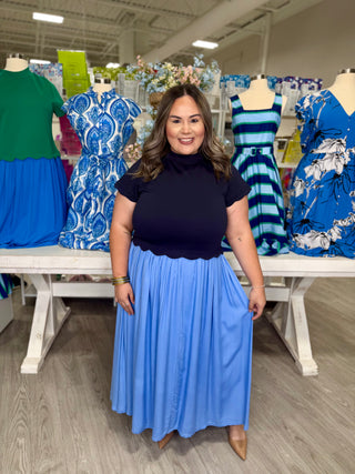 NATASHA NAVY/BLUE DRESS