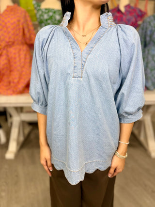 RENEE DENIM TOP