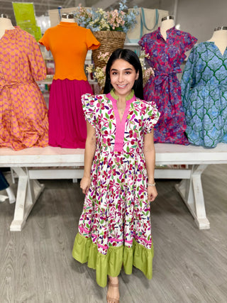 STEPHANIE FLORAL MIDI