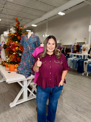 Dixie Top- Howdy Maroon