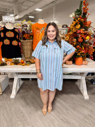 Lainey Dress- Blue