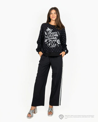 Licensed Black Scattered Rhinestone Sweatshirt