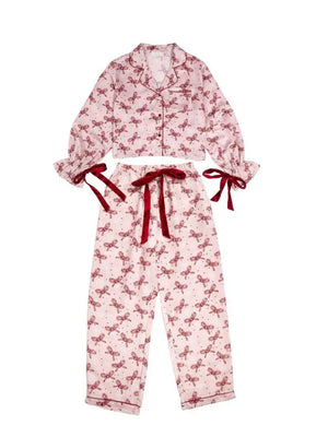 CANDY CANE BOW PJ SET