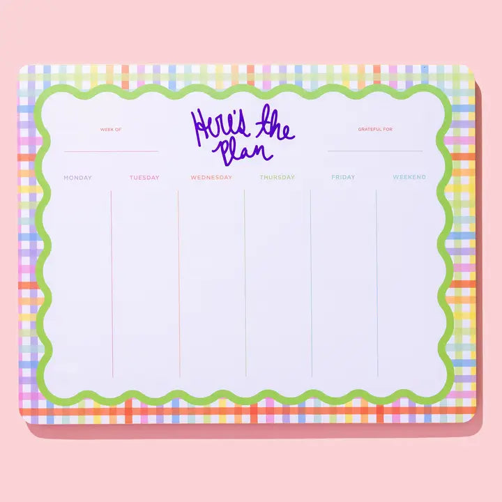 Weekly Planner - "Here's the Plan" - 52 Sheets