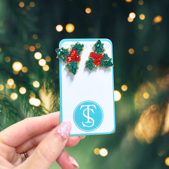 Holly Berry Studs