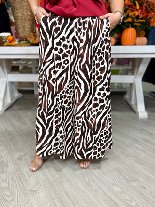 KRISTIN MIX ANIMAL PANTS