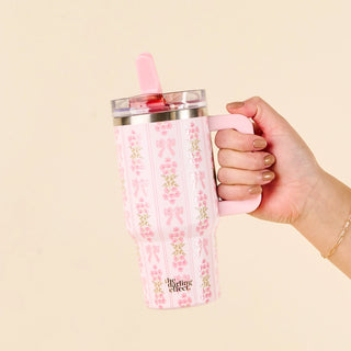 Oh So Fancy Pink-20 oz Lifestyle Flip Straw Tumbler