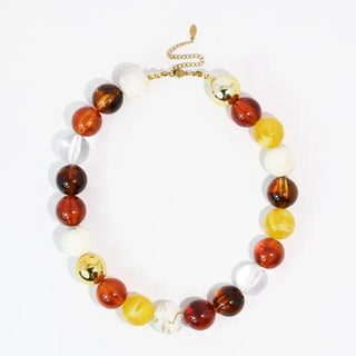 POP OF JOY CREAM/BROWN NECKLACE