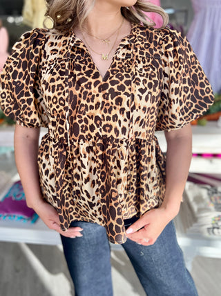 ALMA LEOPARD TOP