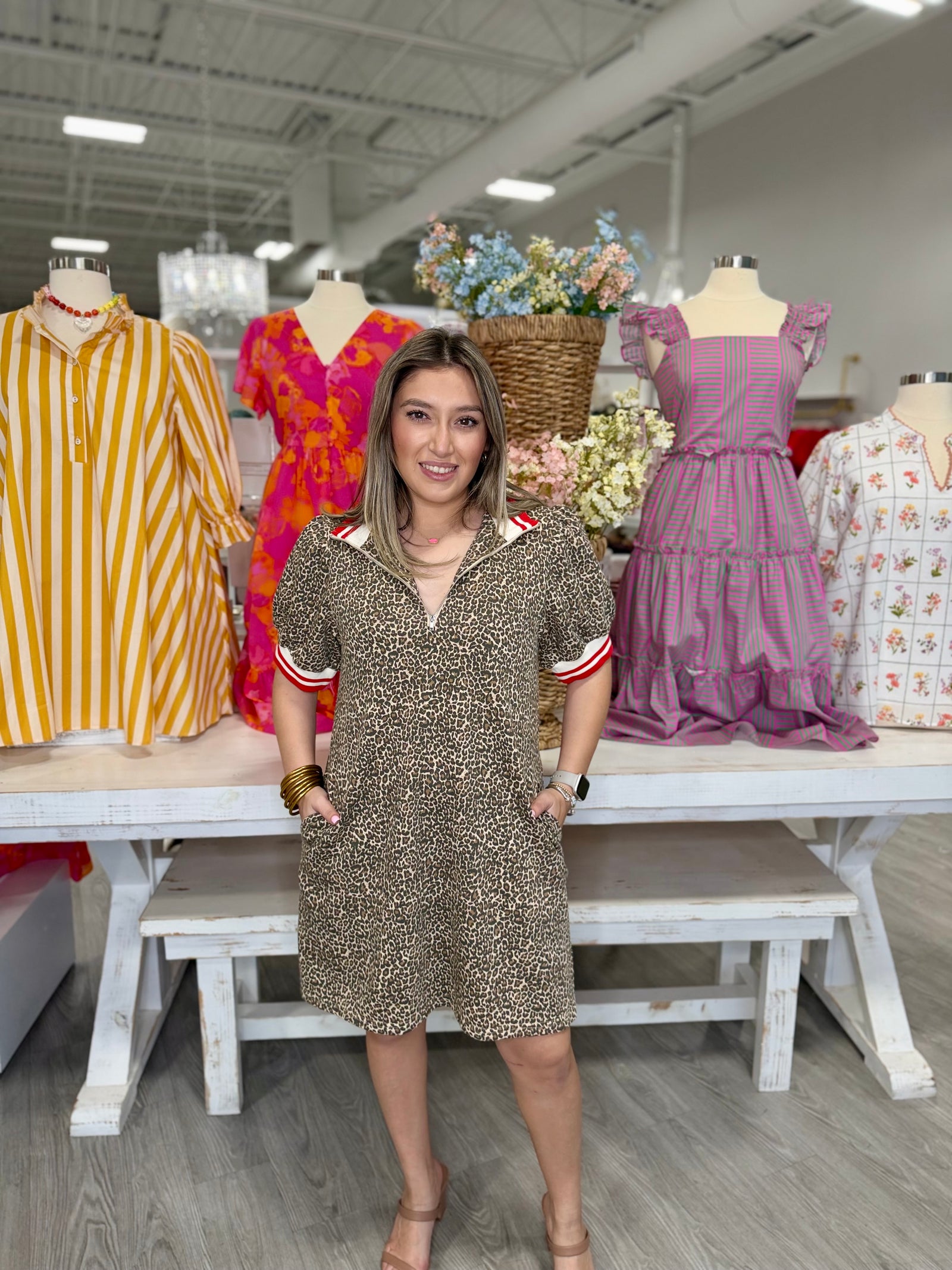 GLENDA LEOPARD DRESS