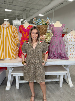 GLENDA LEOPARD DRESS