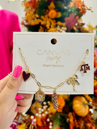 Texas A&M Aggies Paper Clip Charm Collector Necklace