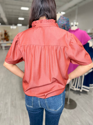Addie Top- Burnt Orange