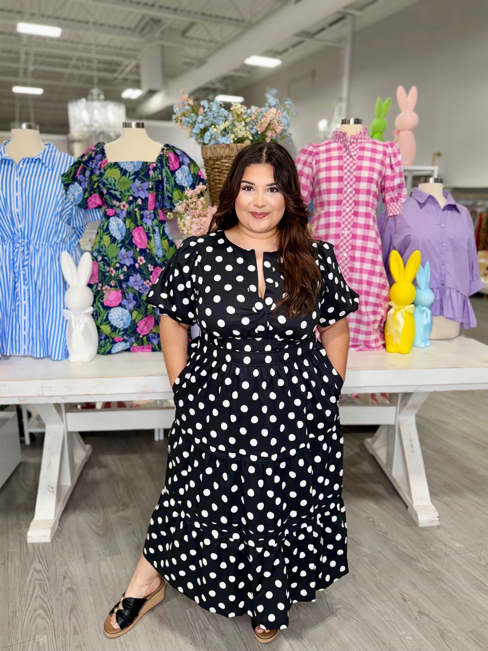 CELINE POLKA DOT DRESS