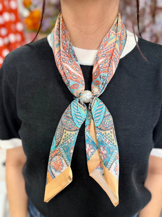 Ready To Wear Magnetic Scarf- ORANGE MIX