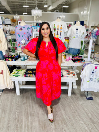 Marlene Floral Poplin Midi Dress