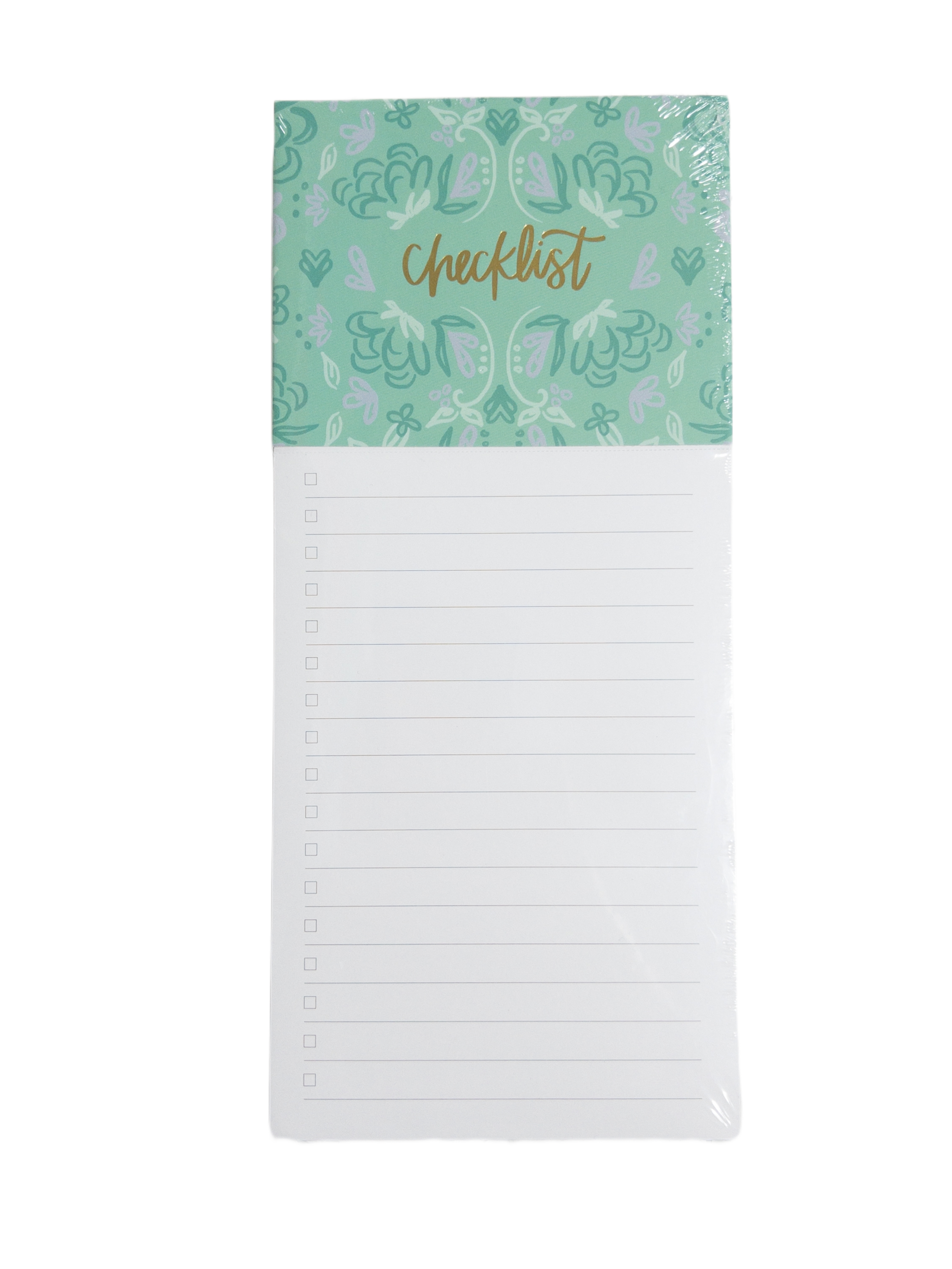 Green Checklist Magnetic Notepad