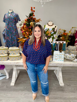 BRENDA POLKA DOT TOP