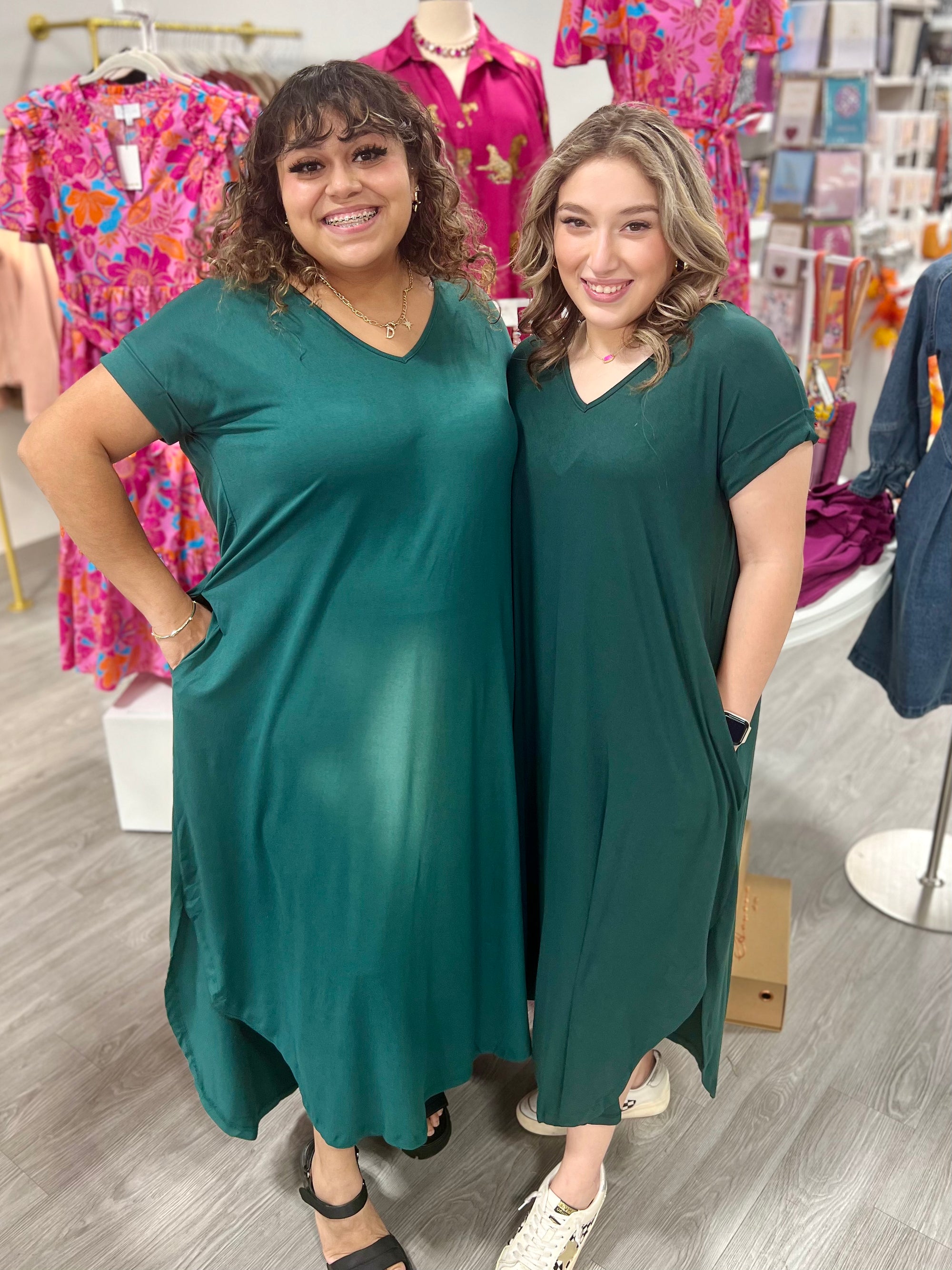 EMERALD BASIC MAXI DRESS