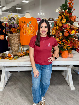 SIMPLY SOUTHERN CARMINE TEACHER TEE