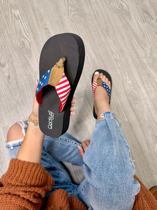 CORKY LIBERTY AMERICANA SANDALS