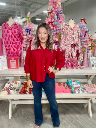 LAYERZ JANE TOP RED